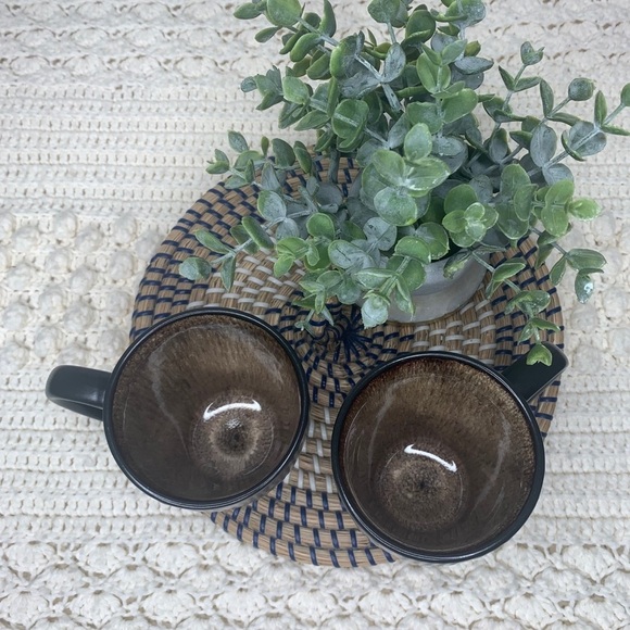 Gourmet BASICS MIKASA Ceramic Cup Mug Set “Mocha” Coffee Tea - Picture 3 of 6